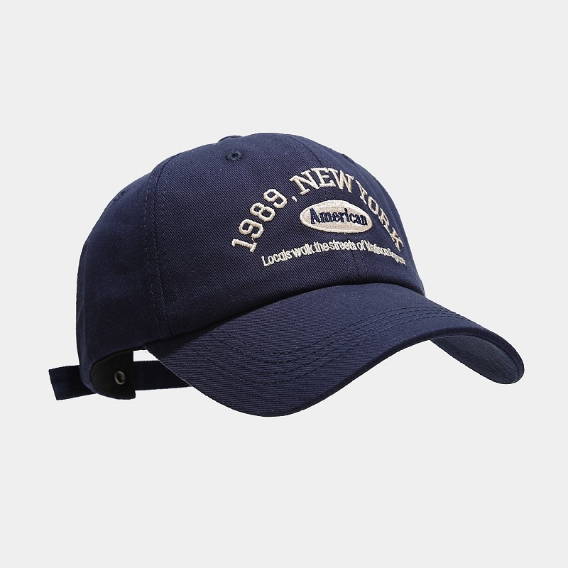 Dad Hat Cotton - 1989 หมวกเบสบอลปักลายนิวยอร์ก ผ้าฝ้ายล้างทำความสะอาดได้ หมวกแก๊ปแบบปรับได้ หมวกกันแดดลำลอง สำหรับผู้ชายผู้หญิง