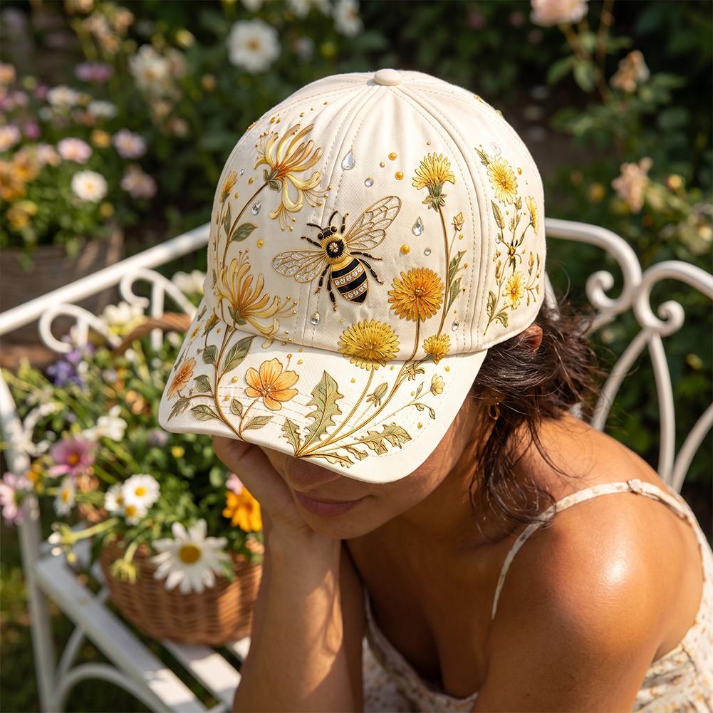 Dad Hat Cotton - หมวกเบสบอลผ้าฝ้ายระบายอากาศสำหรับผู้หญิง ปรับขนาดได้ ลายพิมพ์ดอกไม้และสัตว์ หมวกกันแดด หมวกกีฬาแบบนุ่ม หมวกสวน