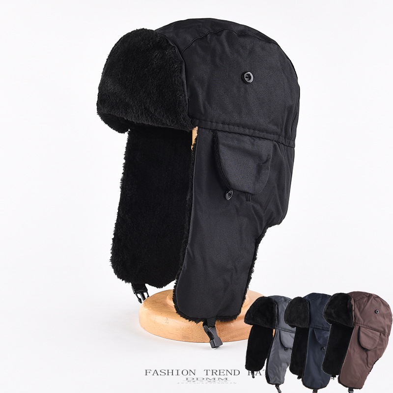Trapper Hat Ear Flap - หมวกอุชันกาสำหรับผู้ชาย 1 ชิ้น หมวกกันหนาวฤดูหนาวแบบรัสเซีย พร้อมที่ปิดหู ป้องกันความหนาวเย็นและให้ความอบอุ่นสำหรับกิจกรรมกลางแจ้ง