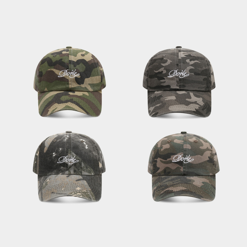 Dad Hat Cotton - หมวกเบสบอลลายพรางปักตัวอักษร ปรับขนาดได้ หมวกกันแดดผ้าฝ้ายสำหรับทุกเพศ เหมาะสำหรับกีฬากลางแจ้ง ฮิปฮอป หมวกทรง
