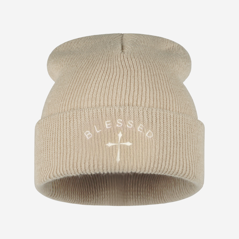 หมวกบีนนี่ปักลายกางเขนศักดิ์สิ - Beanie Cuffed Knit บทวิจารณ์และราคา