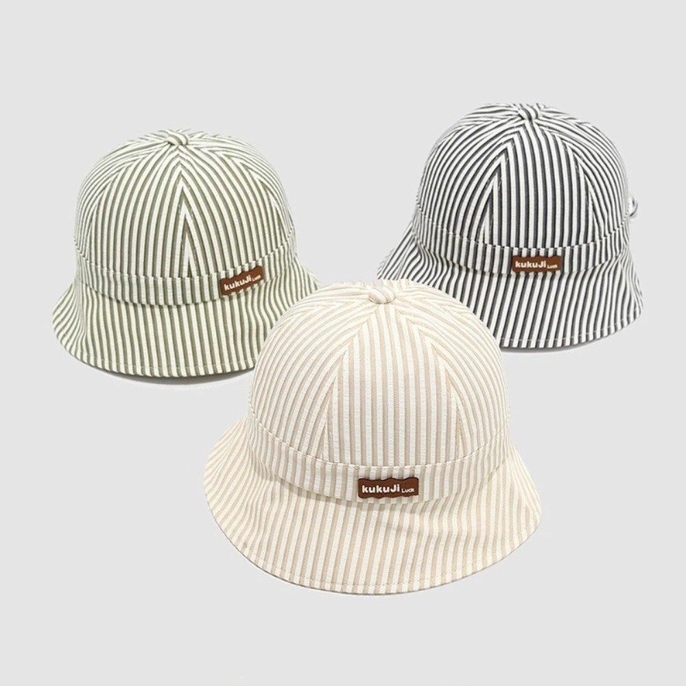 หมวกบักเก็ตเด็กแบบใหม่ลายทาง ป - Bucket Hat Cotton บทวิจารณ์และราคา