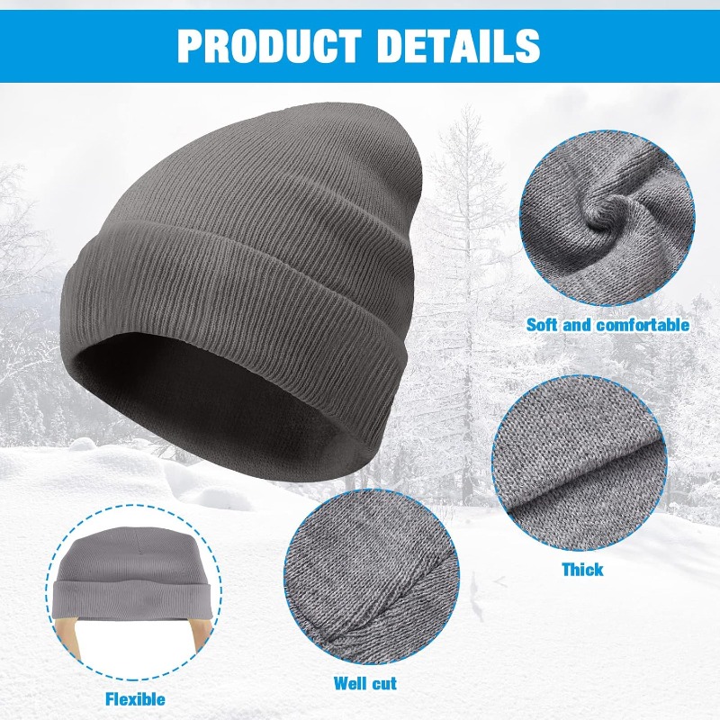 หมวกบีนนี่หนานุ่มสำหรับฤดูหนาว - Beanie Cuffed Knit บทวิจารณ์และราคา
