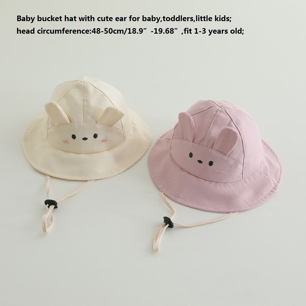 หมวกกันแดดเด็กผู้หญิง 48-50 ซม - Bucket Hat Cotton บทวิจารณ์และราคา