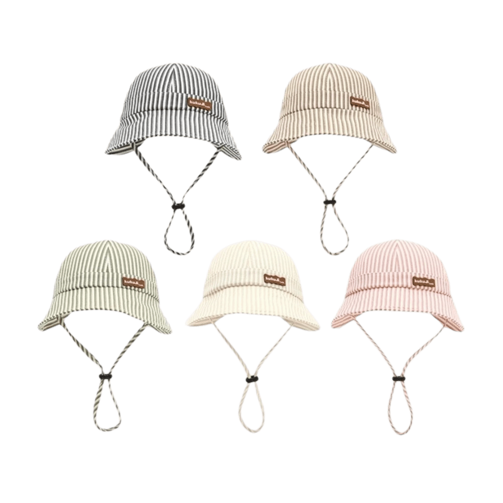 หมวกบักเก็ตเด็ก ลายทางใหม่ ปรั - Bucket Hat Cotton บทวิจารณ์และราคา