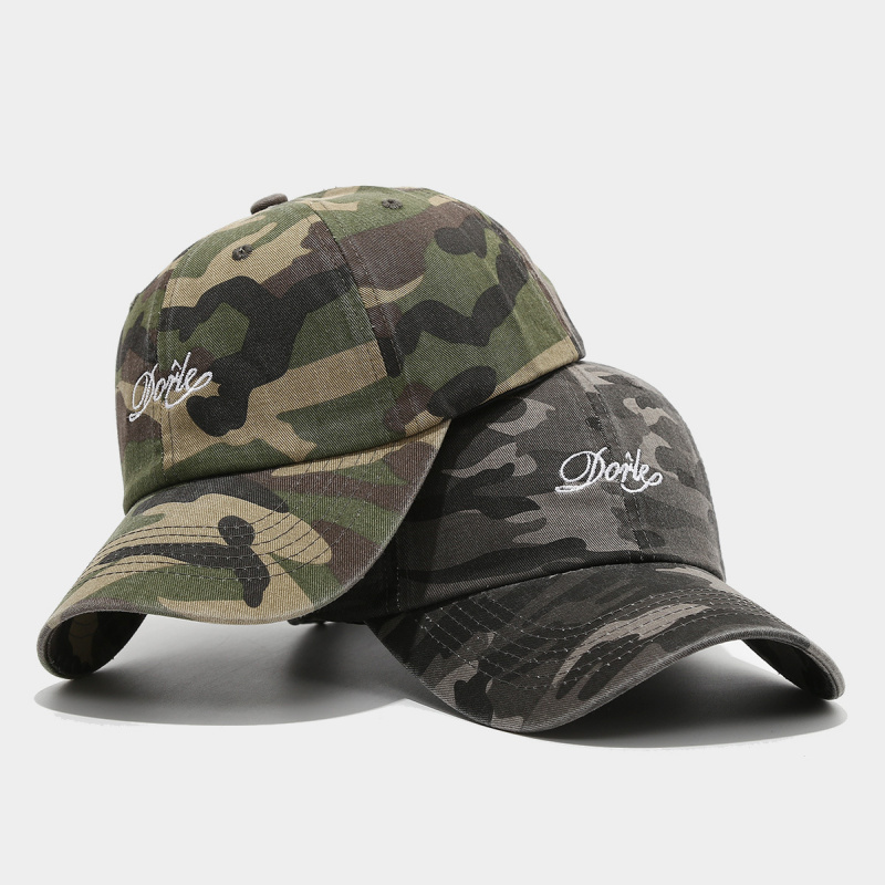 หมวกเบสบอลลายพรางปักตัวอักษร ป - Dad Hat Cotton บทวิจารณ์และราคา
